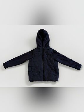 Old Navy Boys Black Hooded Puffer Jacket Size Small 6-7